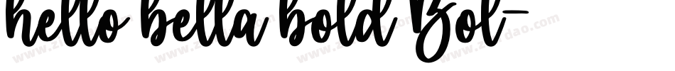 hello bella bold Bol字体转换